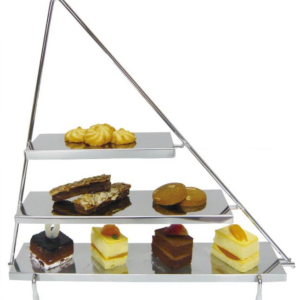 Stainless steel 3-tier appetizer display